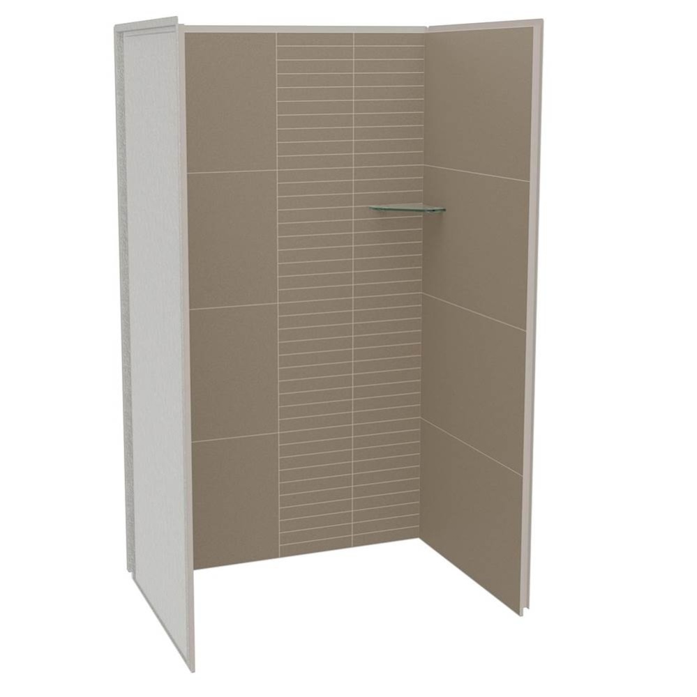 Utile 4836 Composite Direct-to-Stud Three-Piece Alcove Shower Wall Kit in Erosion Taupe