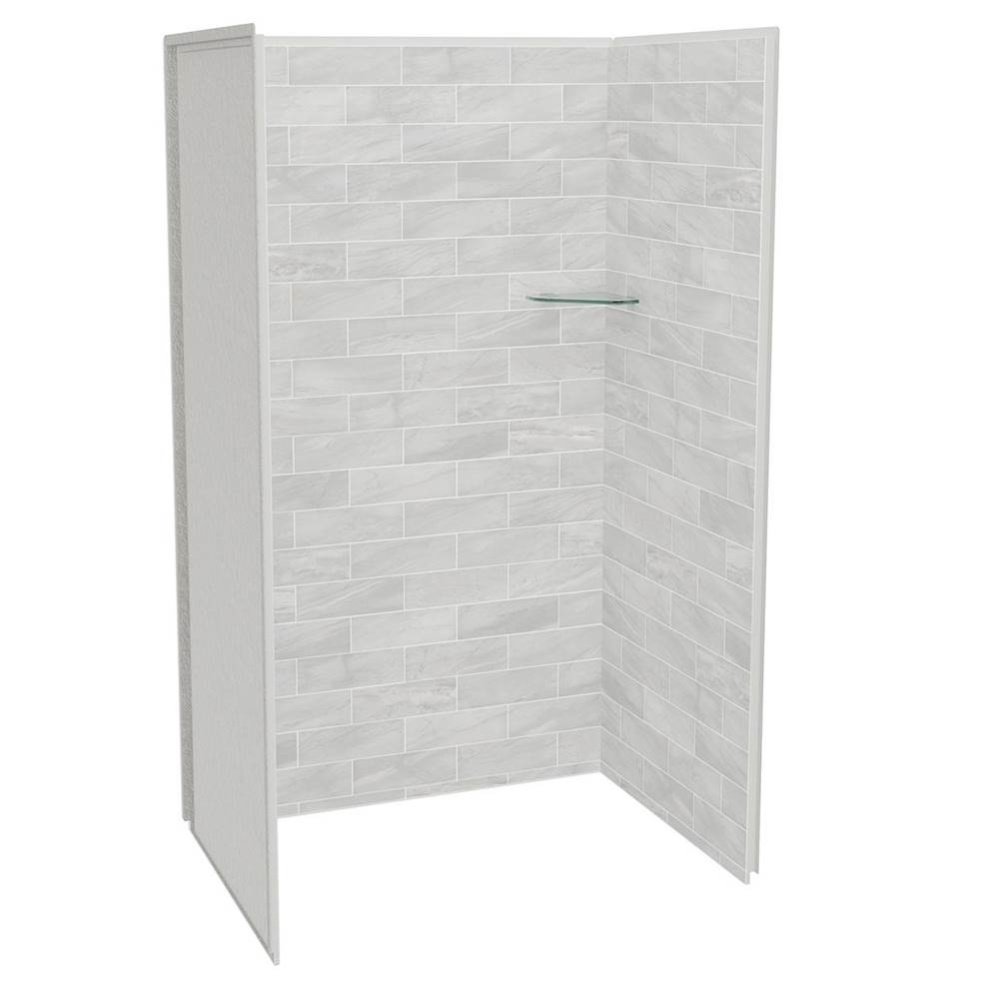 Utile 4836 Composite Direct-to-Stud Three-Piece Alcove Shower Wall Kit in Organik Permafrost