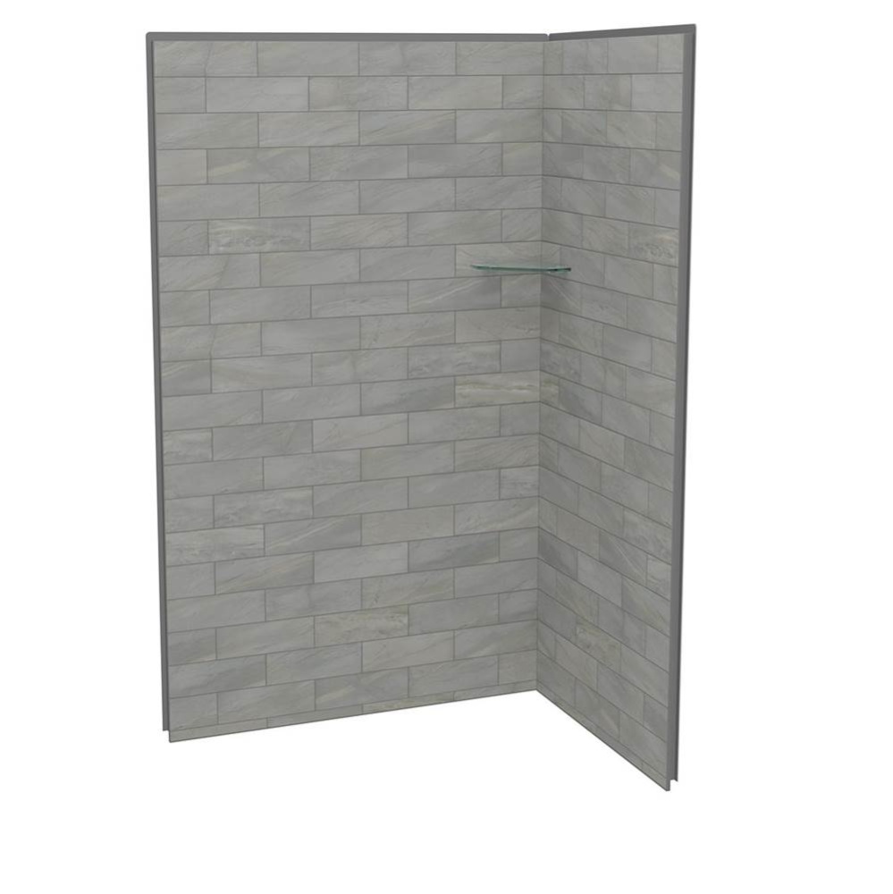 Utile 4832 Composite Direct-to-Stud Two-Piece Corner Shower Wall Kit in Organik Clay