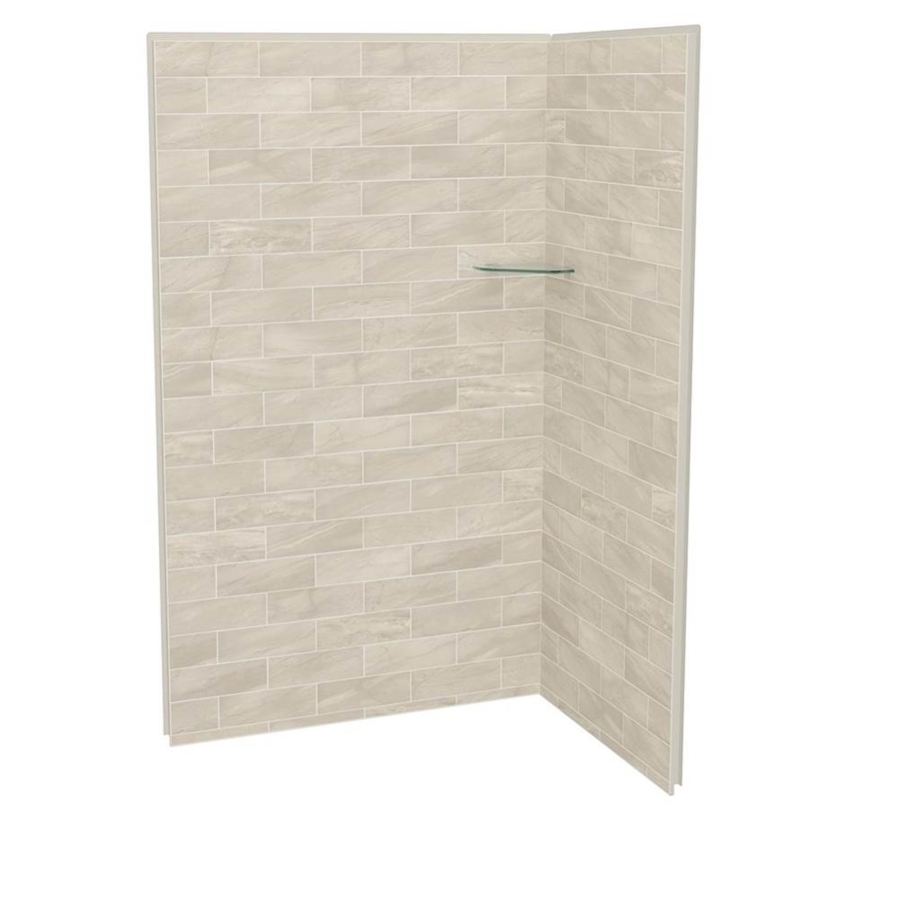 Utile 4836 Composite Direct-to-Stud Two-Piece Corner Shower Wall Kit in Organik Loam