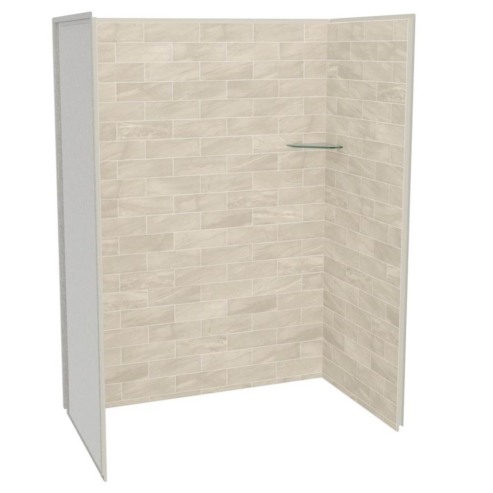 Utile 6032 Composite Direct-to-Stud Three-Piece Alcove Shower Wall Kit in Organik Loam