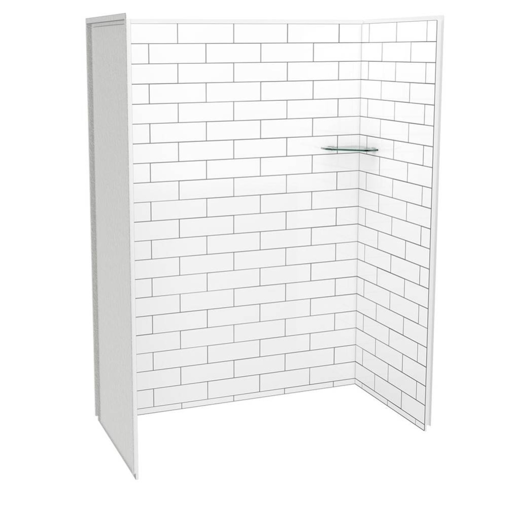 Utile 6036 Composite Direct-to-Stud Three-Piece Alcove Shower Wall Kit in Metro Tux