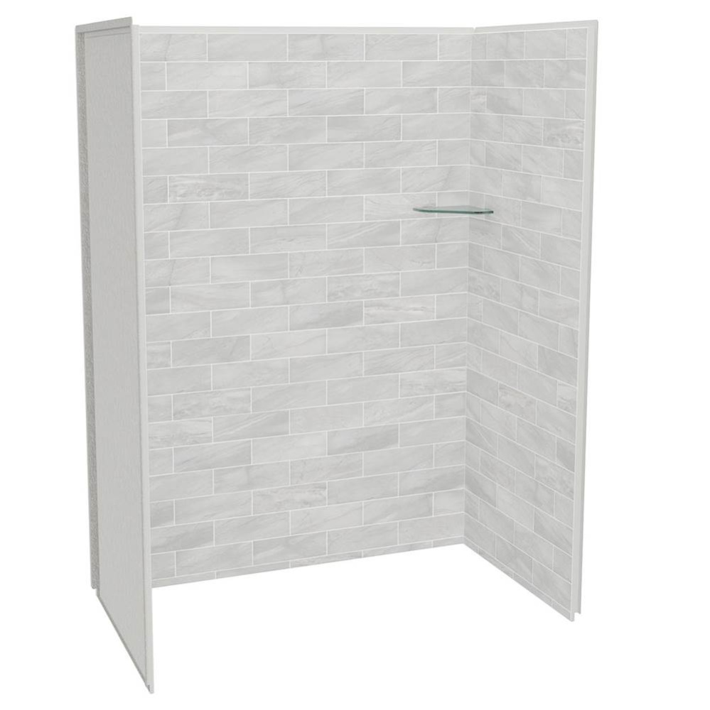 Utile 6036 Composite Direct-to-Stud Three-Piece Alcove Shower Wall Kit in Organik Permafrost