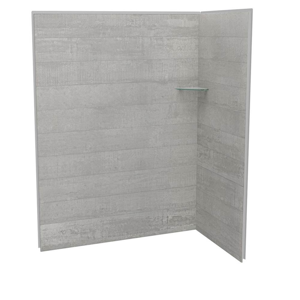 Utile 6036 Composite Direct-to-Stud Two-Piece Corner Shower Wall Kit in Factory Rough Vapor