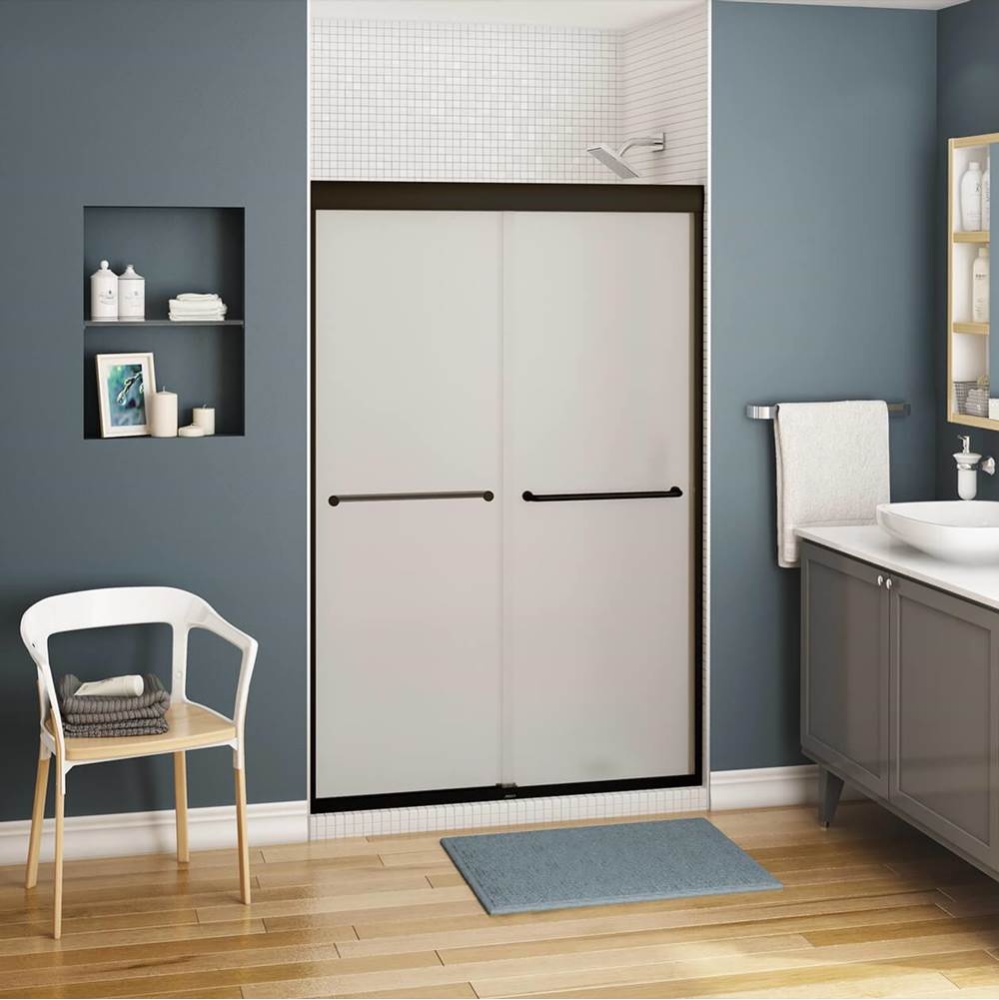 Kameleon 43-47 x 71 in. 6 mm Bypass Shower Door for Alcove Installation with Frosted glass in Dark