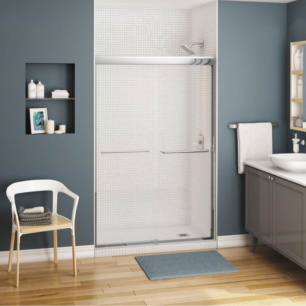 Kameleon SC 43-47 x 71 in. 6 mm Bypass Shower Door for Alcove Installation with Clear glass in Chr