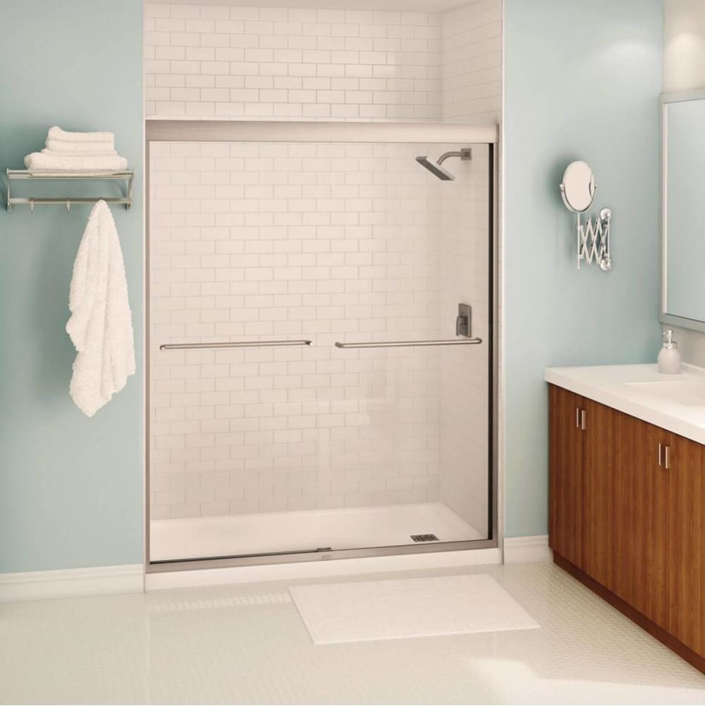 Kameleon SC 55-59 x 71 in. 6 mm Bypass Shower Door for Alcove Installation with Clear glass in Bru