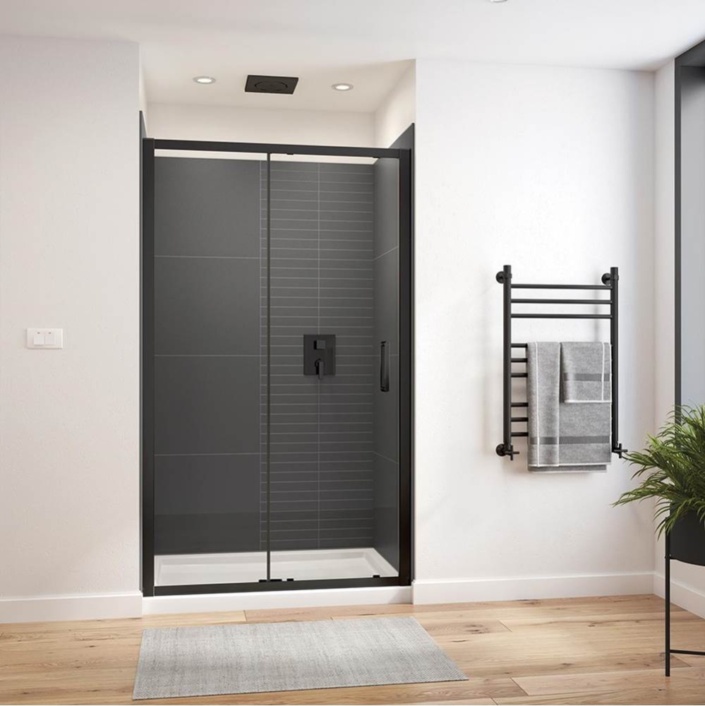 Connect Pro 43.5-45 x 76 in. 6mm Sliding Shower Door for Alcove Installation with Clear glass in M