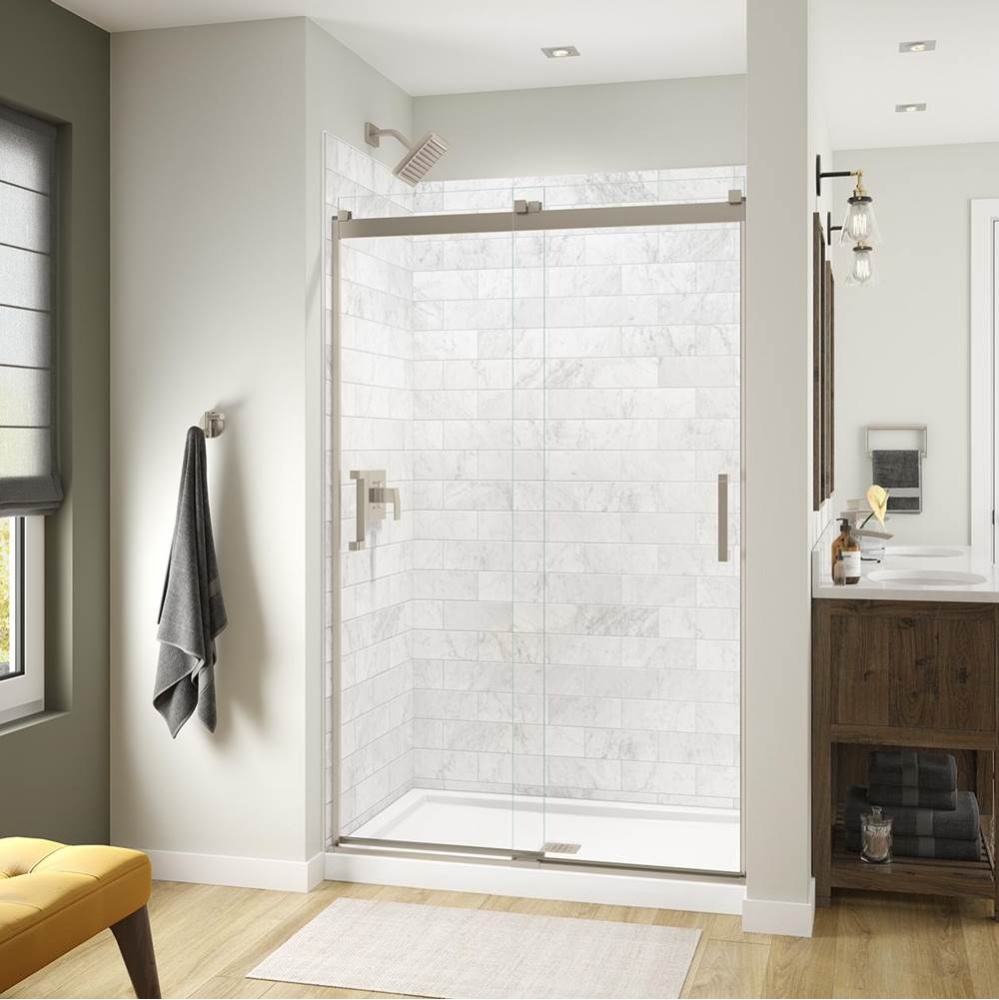 Revelation Square 44-47 x 70.5-73 in. 8mm Bypass Shower Door for Alcove Installation with Clear gl
