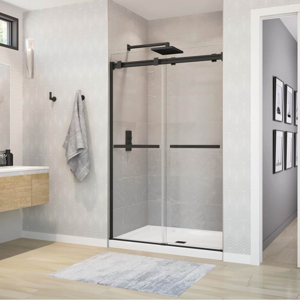 Duel 44-47 x 70.5-74 in. 8 mm Bypass Shower Door for Alcove Installation with Clear glass in Matte