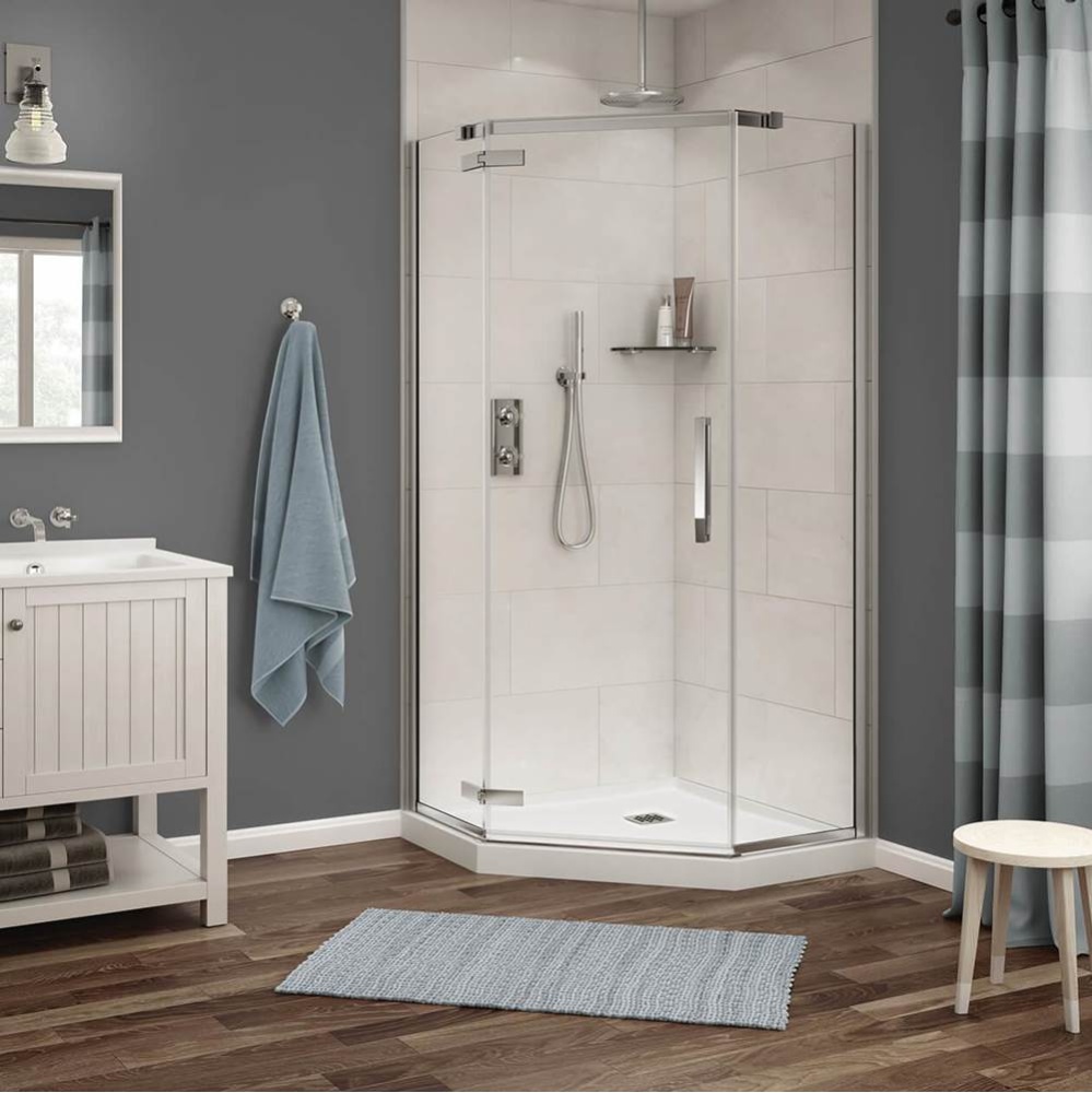 Link Neo-angle 38 x 38 x 75 in. 8mm Pivot Shower Door for Corner Installation with Clear glass in