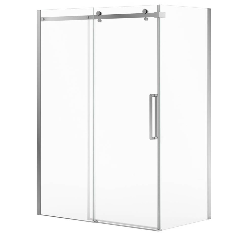 Halo Pro GS Return Panel for 36 in. Base with GlassShield® glass in Chrome