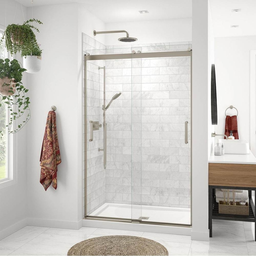 Revelation Round 44-47 x 70.5-73 in. 8mm Bypass Shower Door for Alcove Installation with Clear gla