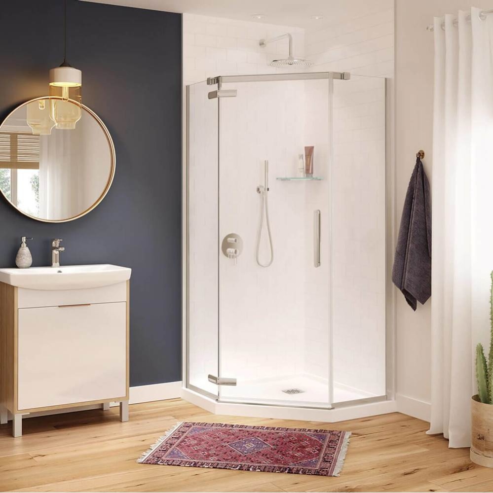 Hana Neo-angle 38 x 38 x 75 in. 8mm Pivot Shower Door for Corner Installation with Clear Glass in