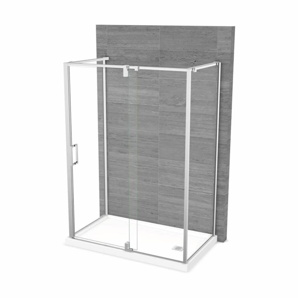 ModulR 60 x 32 x 78 in. 8mm Pivot Shower Door for Wall-mount Installation with Clear glass in Chro