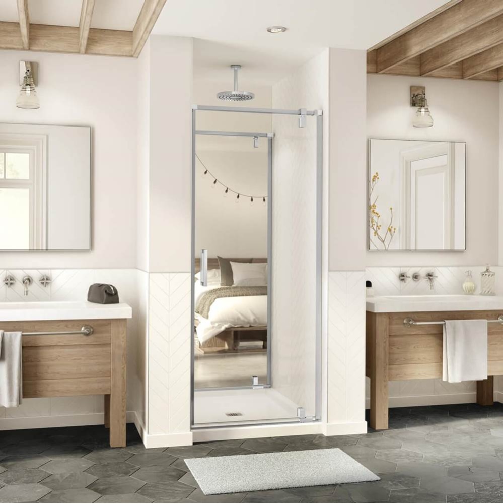 ModulR 2 32 x 78 in. 8mm Pivot Shower Door for Tunnel Installation with Clear glass in Chrome