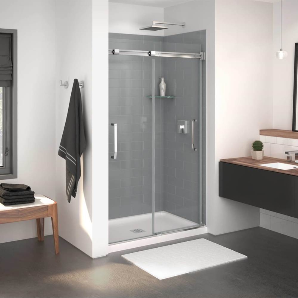 Inverto 43-47 x 70 ½-74 in. 8mm Bypass Shower Door for Alcove Installation with Clear glass i