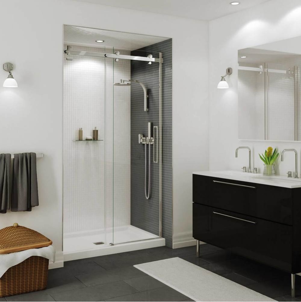 Halo 44.5-47 x 78.75 in. 8mm Sliding Shower Door for Alcove Installation with Clear glass in Chrom