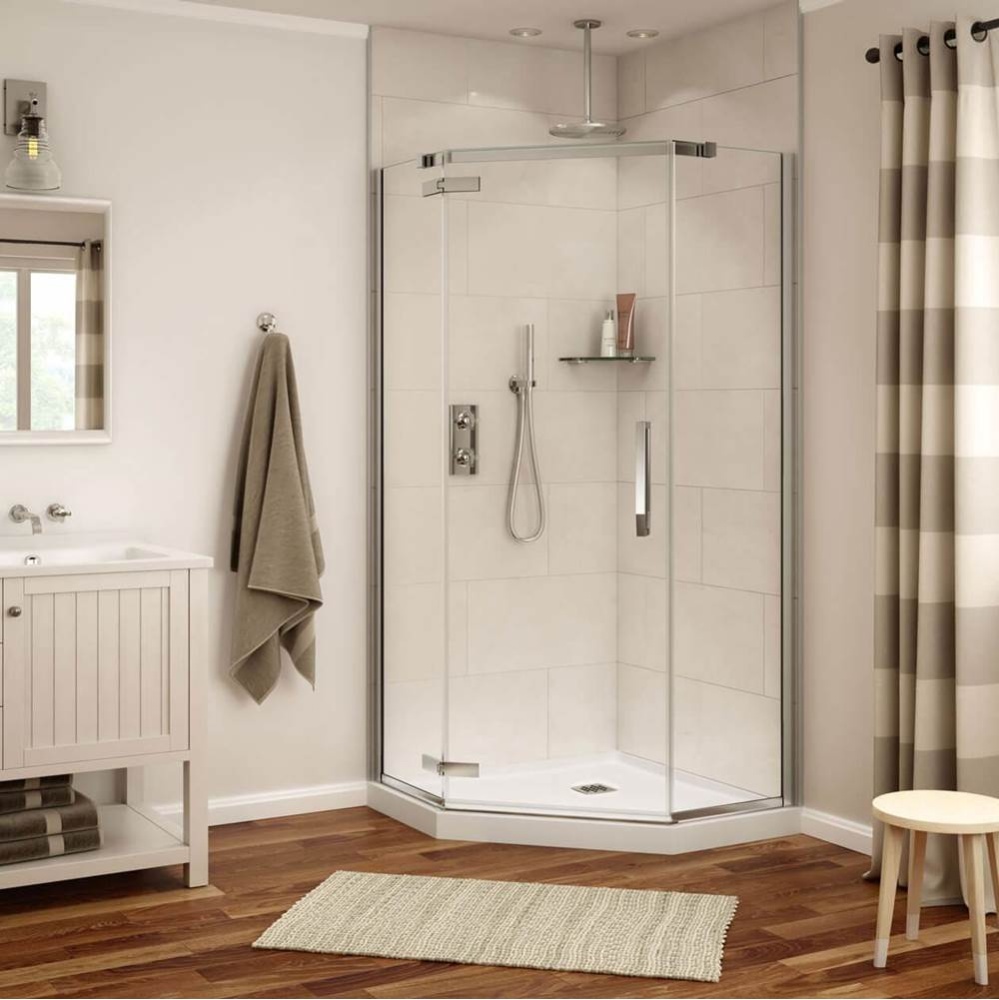 Davana Neo-angle 40 x 40 x 75 in. 8mm Pivot Shower Door for Corner Installation with Clear Glass i