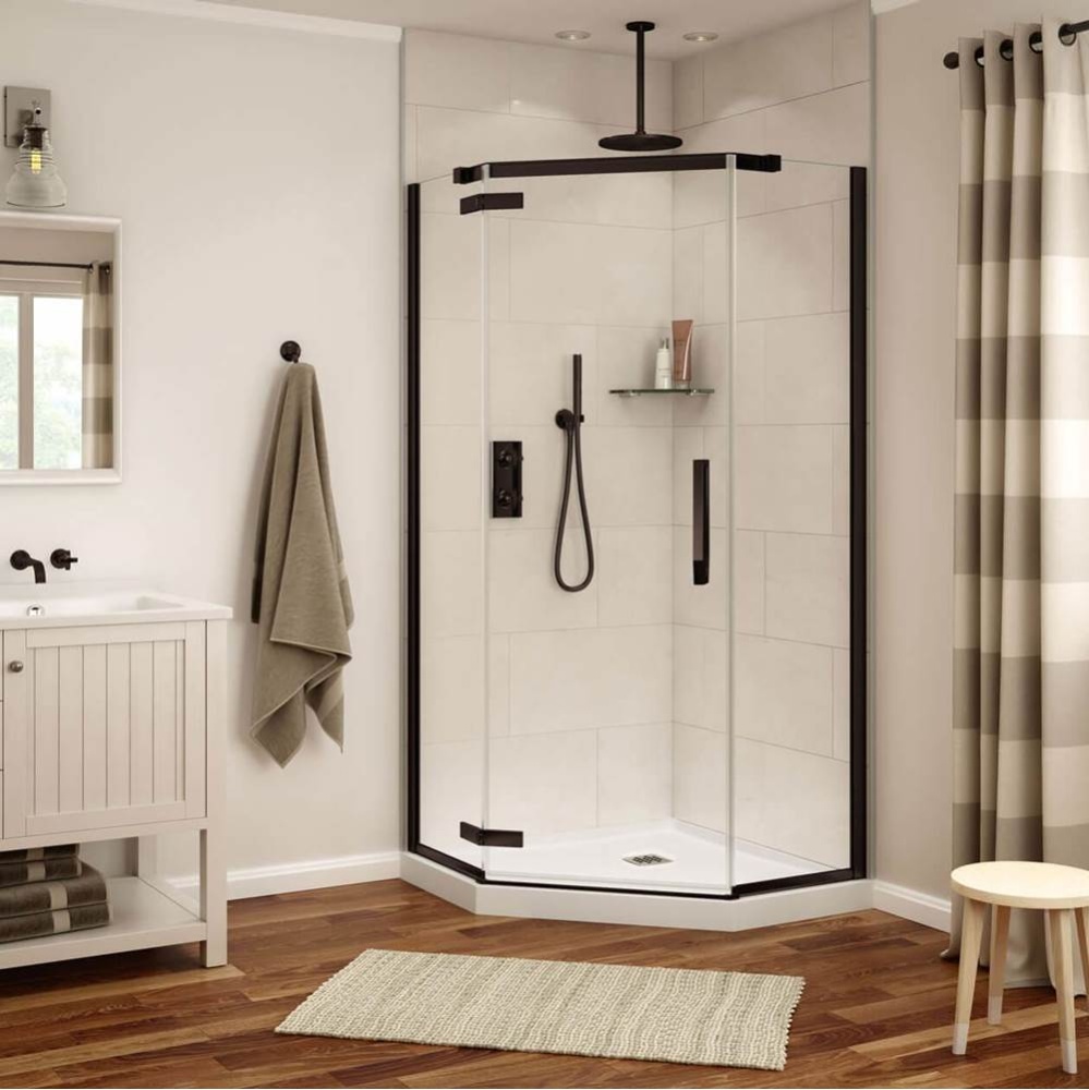 Davana Neo-angle 40 x 40 x 75 in. 8mm Pivot Shower Door for Corner Installation with Clear Glass i