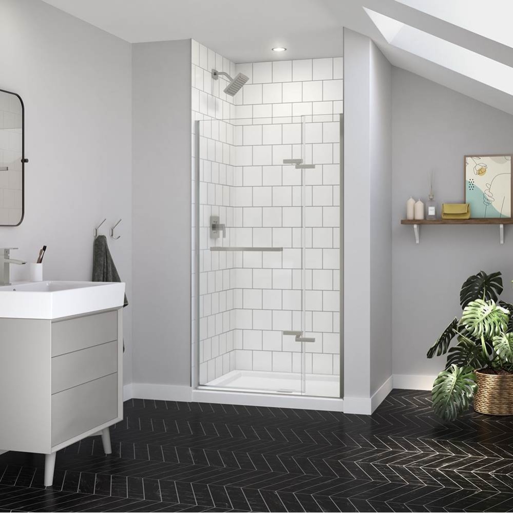 Reveal Sleek 71 38-41 x 71 1/2 in. 8mm Pivot Shower Door for Alcove Installation with Clear glass