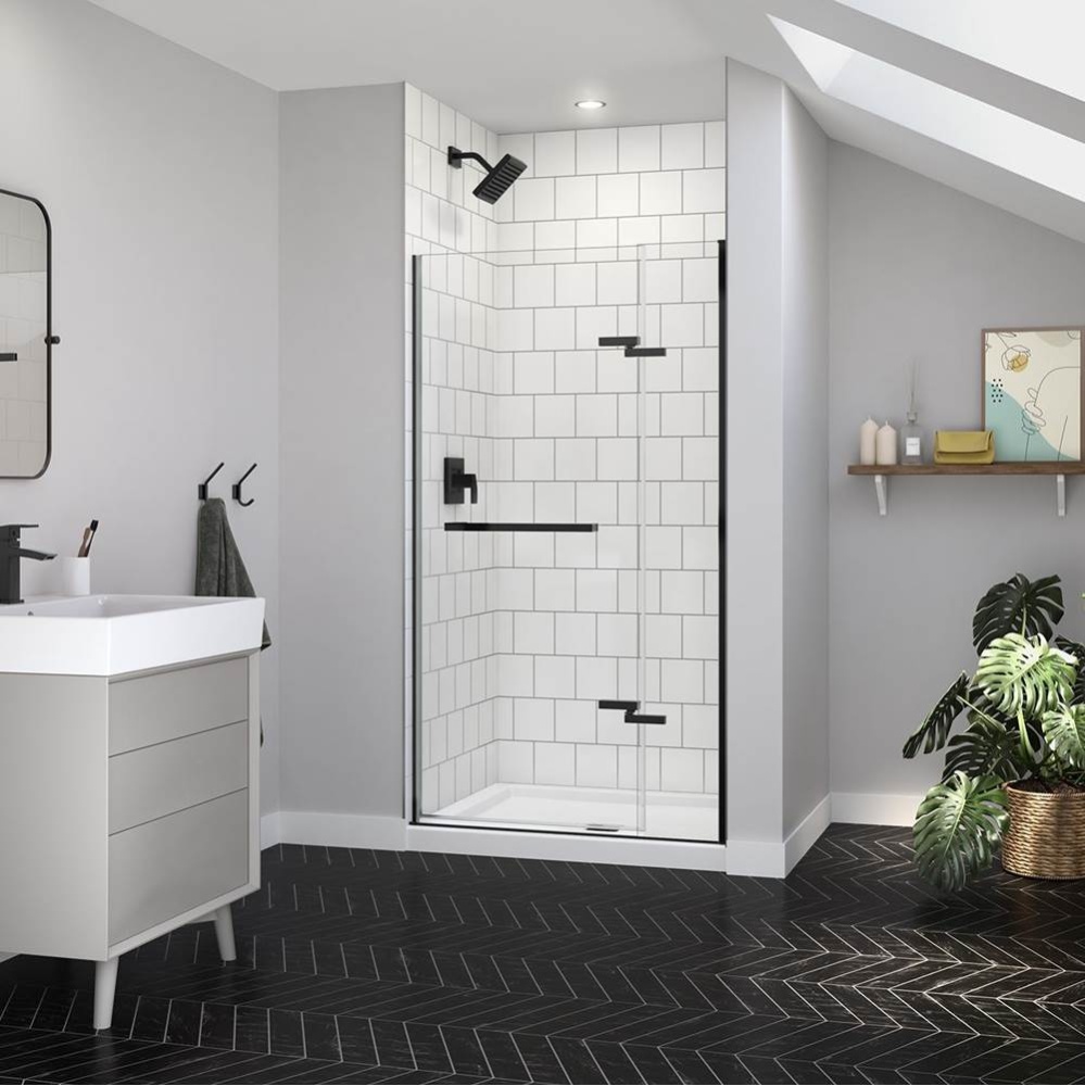 Reveal Sleek 71 38-41 x 71 1/2 in. 8mm Pivot Shower Door for Alcove Installation with Clear glass