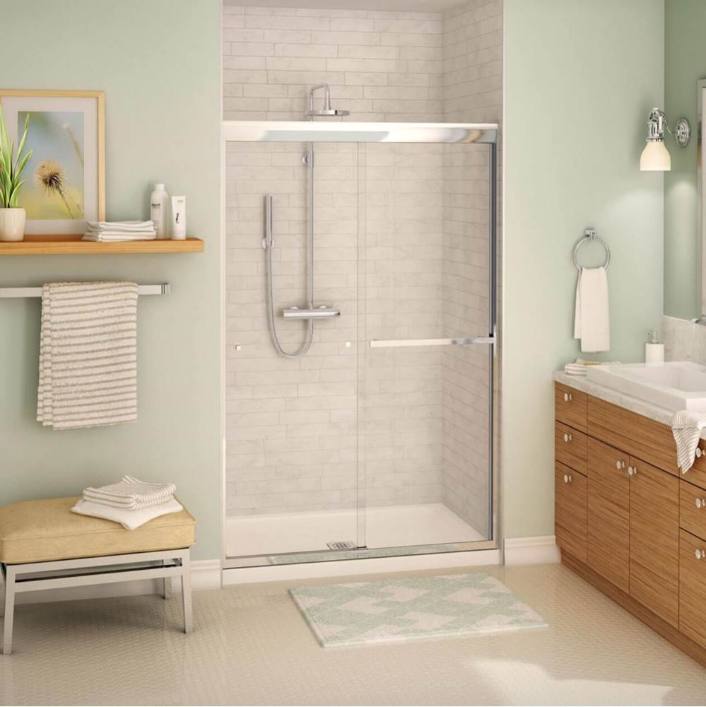 Noble SC 43-47 x 71 in. 8mm Bypass Shower Door for Alcove Installation with Clear Glass in Chrome