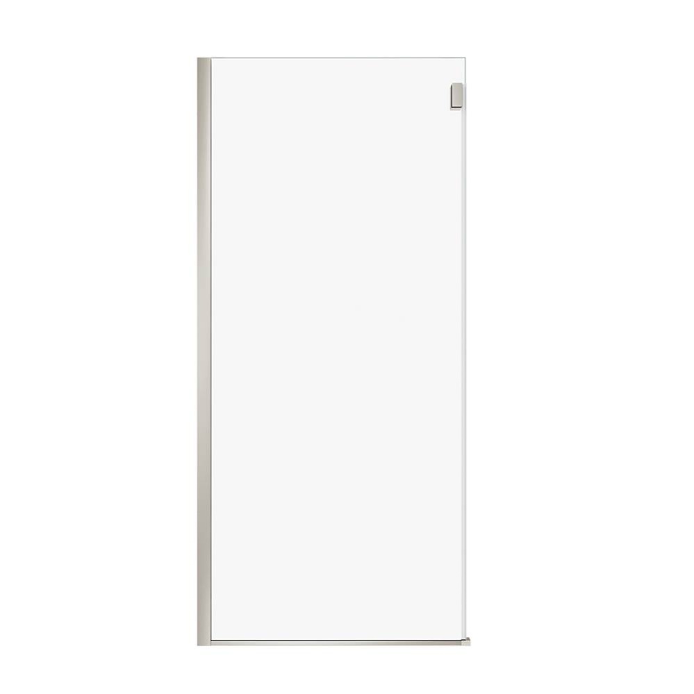 Duel Alto Return Panel for 36 in. Base with Clear glass in Brushed Nickel