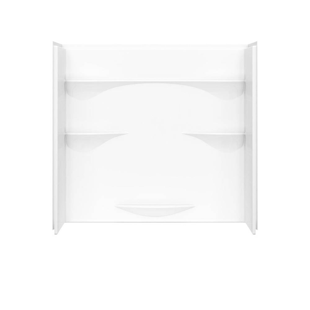 Olio Smooth 60 x 30 AcrylX Direct-to-Stud Three-Piece Wall Kit in White