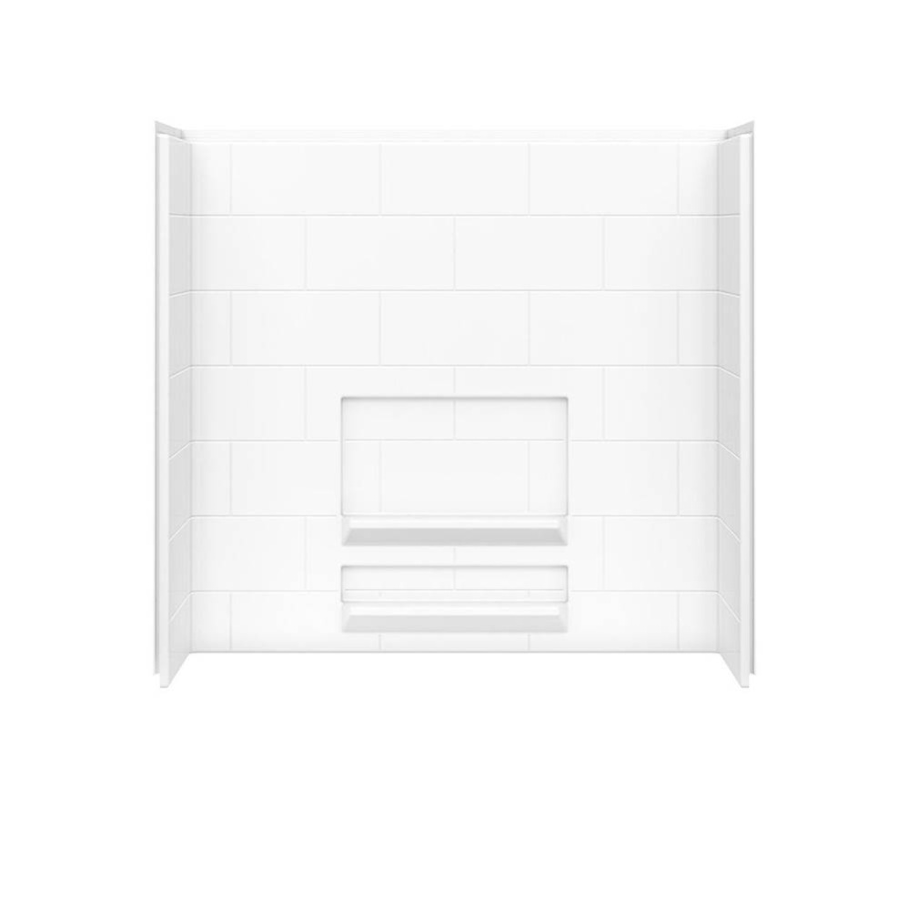 Olio Tile 60 x 30 AcrylX Direct-to-Stud Three-Piece Wall Kit in White