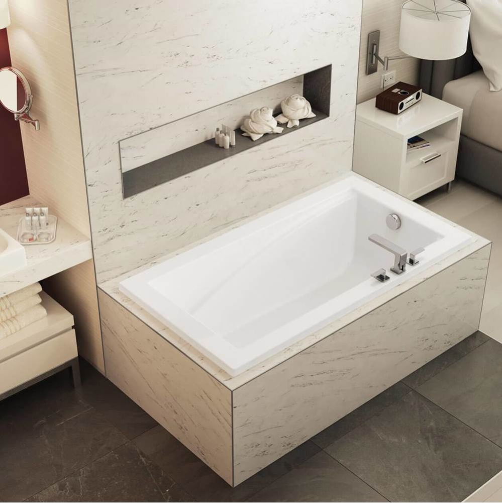 ModulR 6032 (With Armrests) Acrylic Drop-in End Drain Bathtub in White