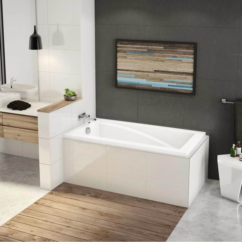 ModulR 6032 IF (With Armrests) Acrylic Corner Left Left-Hand Drain Bathtub in White