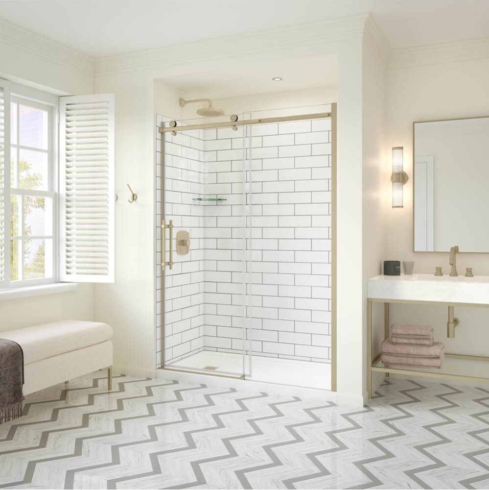 Odyssey SC 57-59 ½ x 78in. 8 mm Sliding Shower Door for Alcove Installation with Clear Glass