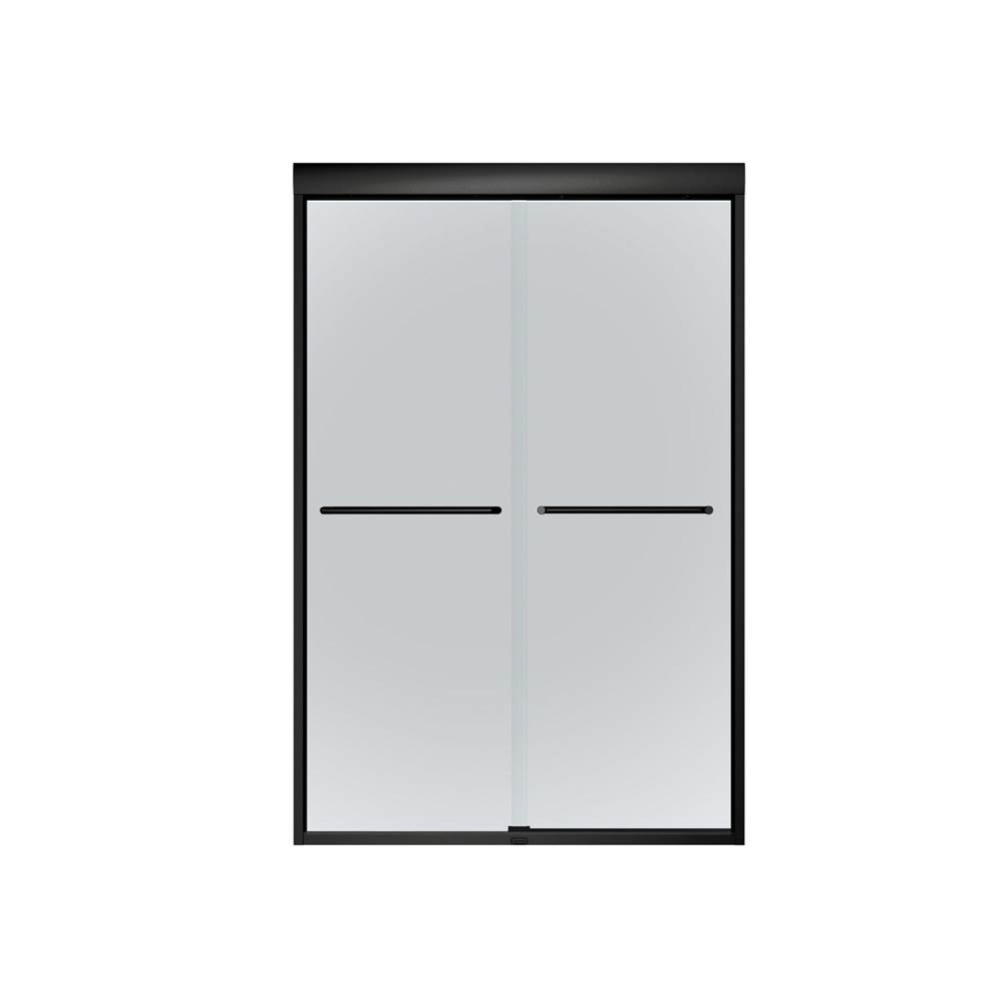 Aura 43-47 x 71 in. 6 mm Bypass Shower Door for Alcove Installation with Frost Glass in Matte Blac