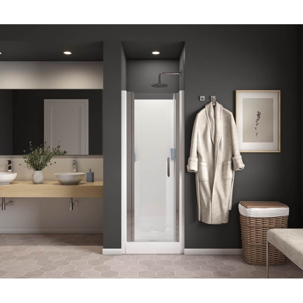 Cappadocia 23-25 x 68 in. 6 mm Pivot Shower Door for Alcove Installation with Clear glass & Ro