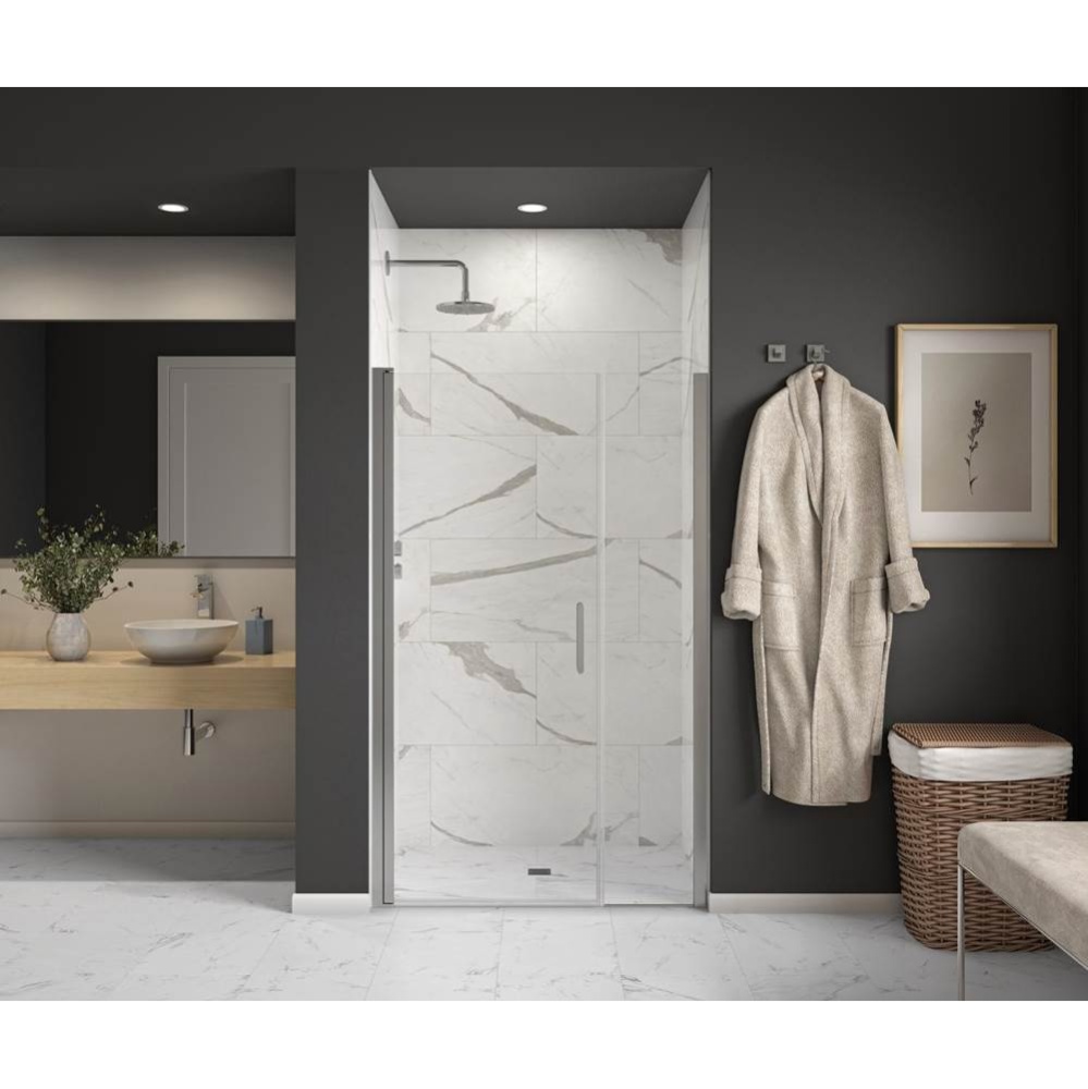 Cappadocia 43-45 x 68 in. 6 mm Pivot Shower Door for Alcove Installation with Clear glass & Ro