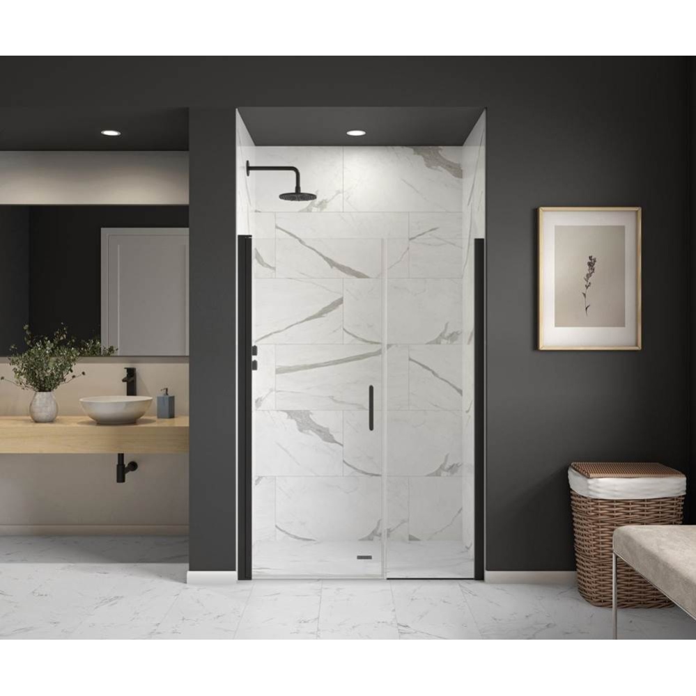 Cappadocia 47-49 x 68 in. 6 mm Pivot Shower Door for Alcove Installation with Clear glass & Ro