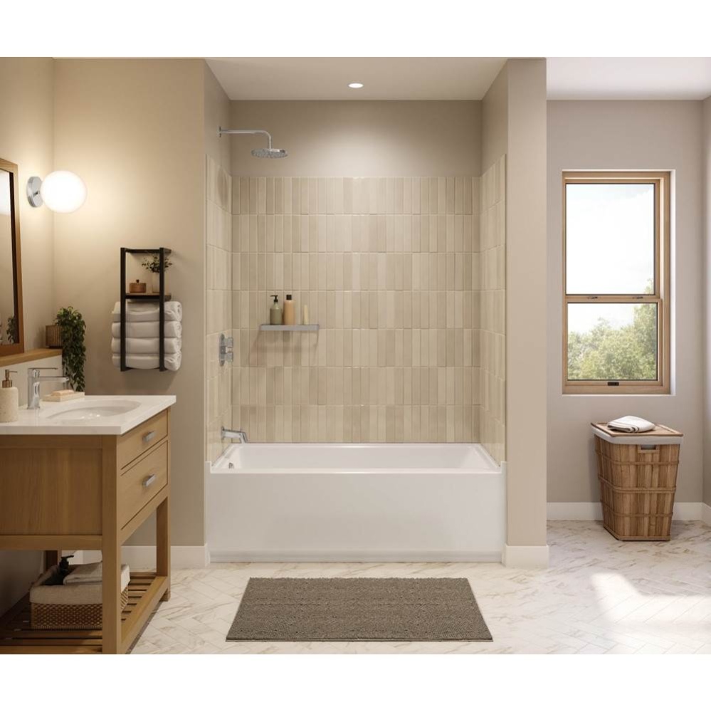 Interflo 6030 IFS Acrylic Alcove Left-hand Drain Bathtub in White