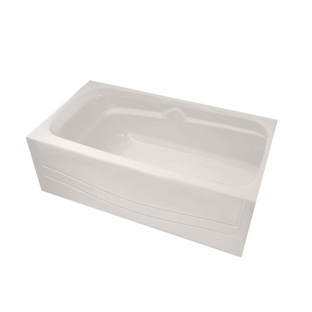 Avenue 59.875 in. x 30 in. Alcove Bathtub with Whirlpool System Left Drain in Biscuit