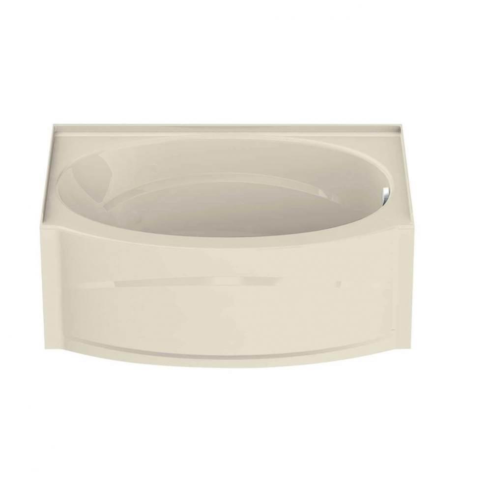 Islander AFR 60 in. x 38 in. Alcove Bathtub with Aeroeffect System Right Drain in Bone