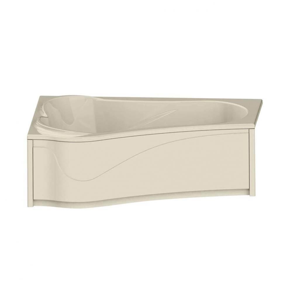 Vichy ASY 59.875 in. x 42.875 in. Corner Bathtub with Aeroeffect System Right Drain in Bone