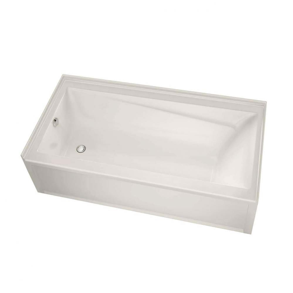 Exhibit IFS AFR DTF 59.75 in. x 31.875 in. Alcove Bathtub with Whirlpool System Left Drain in Bisc