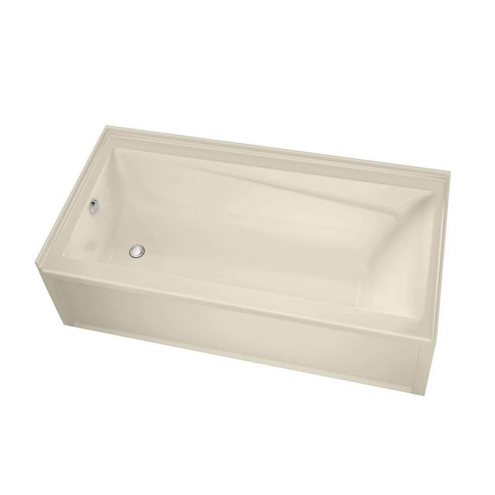 Exhibit IFS DTF 59.75 in. x 31.875 in. Alcove Bathtub with Aeroeffect System Right Drain in Bone
