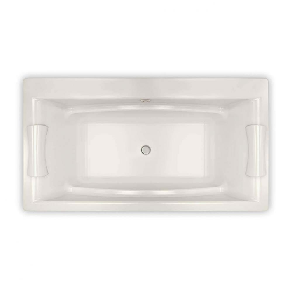 Optik C 66 in. x 36 in. Drop-in Bathtub with Hydrofeel System Center Drain in Biscuit