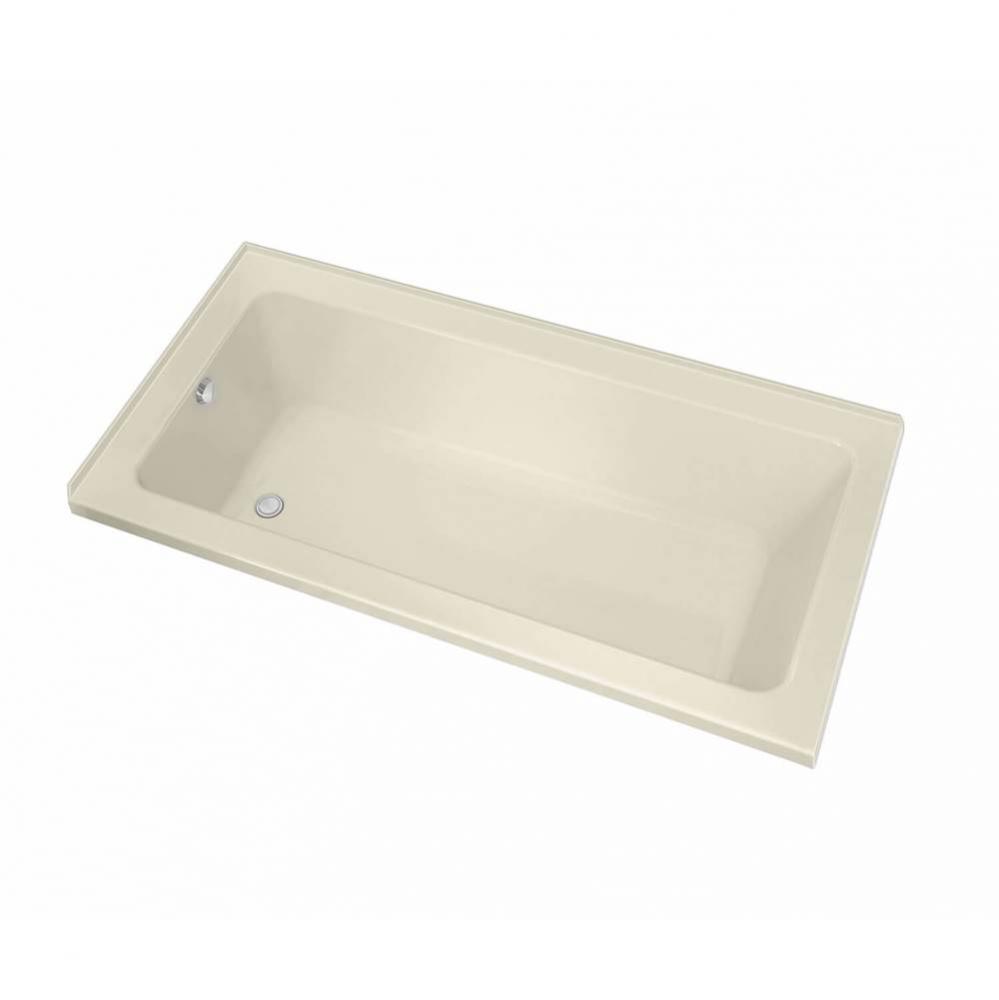 Pose IF 59.625 in. x 31.625 in. Corner Bathtub with Aeroeffect System Right Drain in Bone