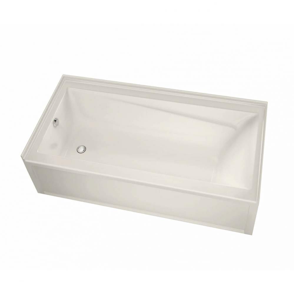 Exhibit IFS AFR DTF 71.875 in. x 42 in. Alcove Bathtub with Whirlpool System Right Drain in Biscui