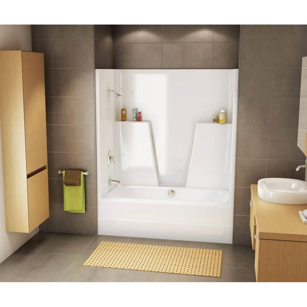BG6034C 60 in. x 34 in. x 73.75 in. 1-piece Tub Shower with Whirlpool Center Drain in Sterling Sil