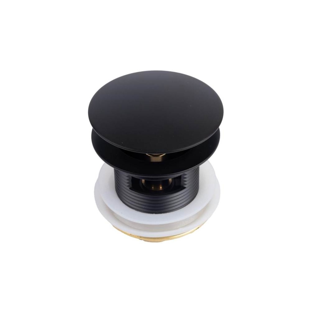 Bathtub Pop-Up Metal Drain in Matte Black