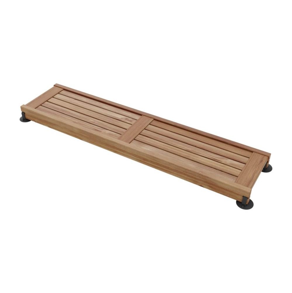 Straight Teak Shower Seat 48 in. in Teak