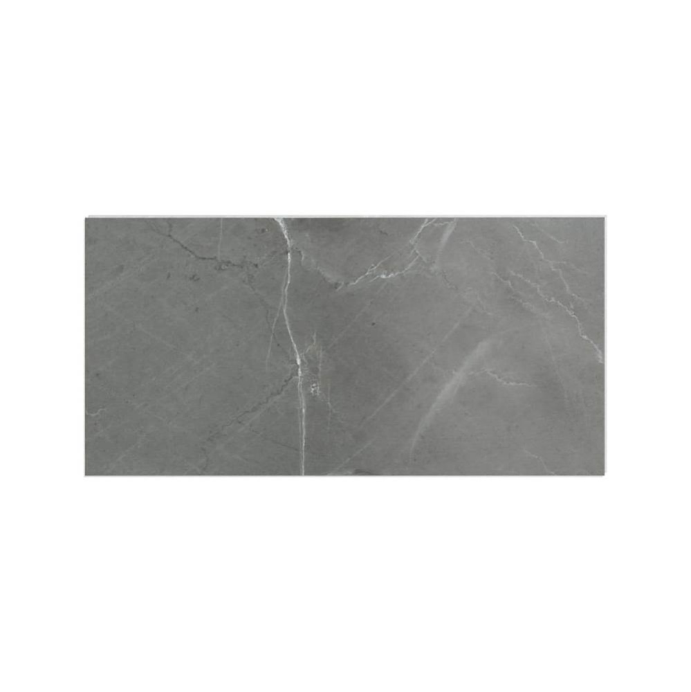 Manhattan Glue-up Wall Tiles 15.75 x 31.5 in. In Smooth Marble Dark Grey